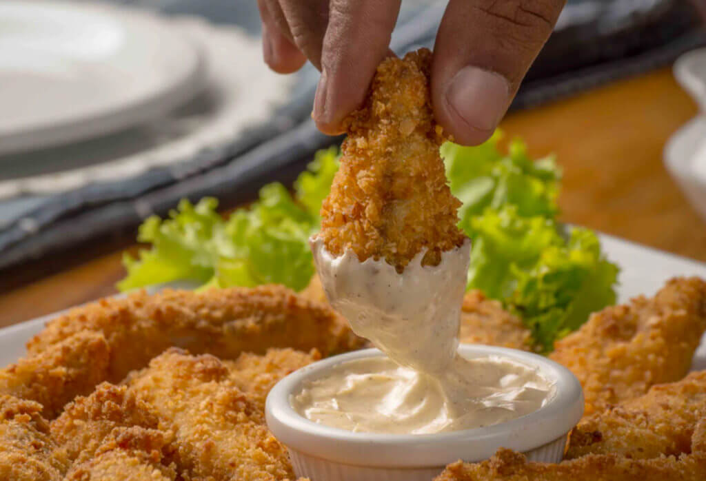 Coated chicken wings