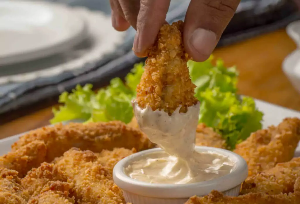 Coated chicken wings