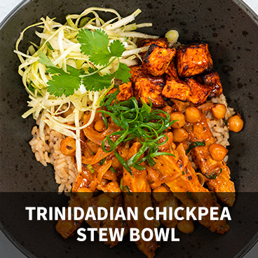 Trinidadian chickpea stew bowl