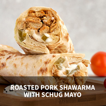 Griffith Roasted Pork Shawarma with Schug Mayo