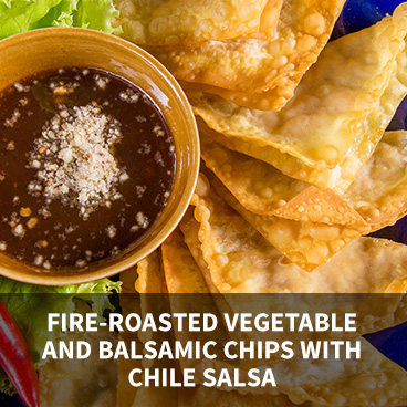 Griffith Fire-roasted Vegetable and Balsamic Chips with Chile Salsa
