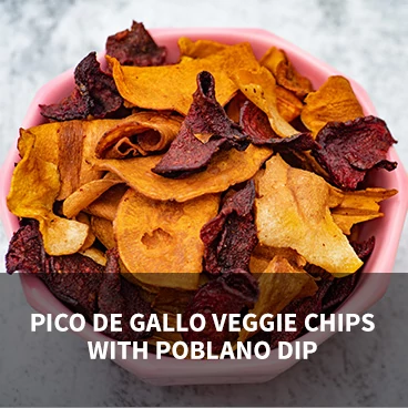 Griffith Pico de Gallo Veggie Chips with Poblano Dip