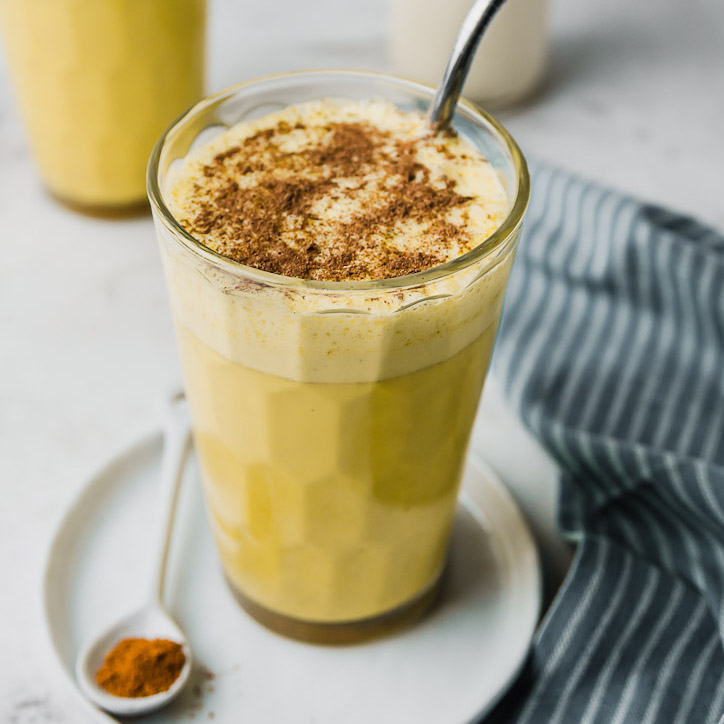 Vanilla Milkshake with a delicious golden syrup topping