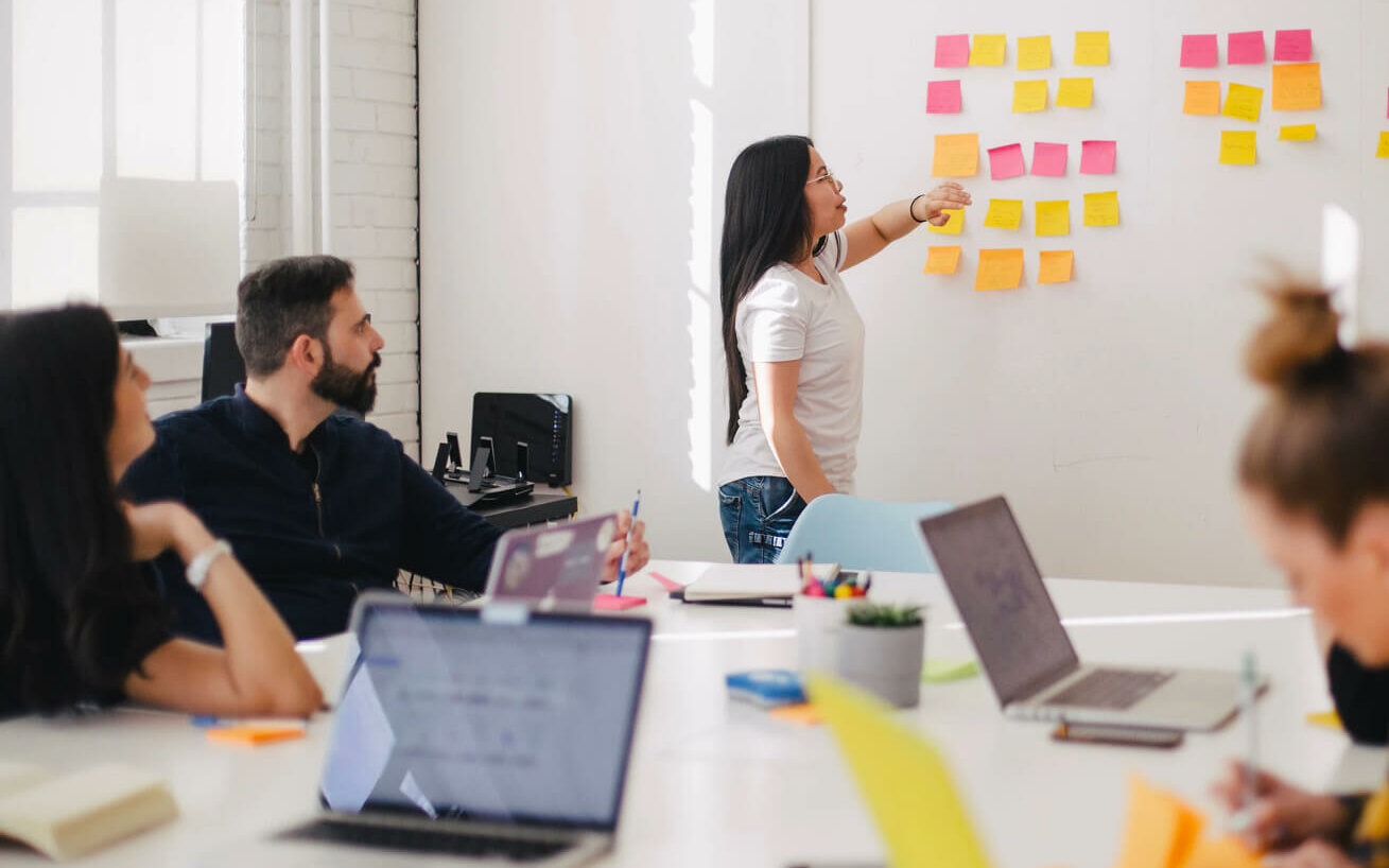 Group of insights professionals ideating on a new food concept for the FlavorIQ solution.