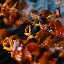 Korean Sanjeok Kkochi Beef Skewers
