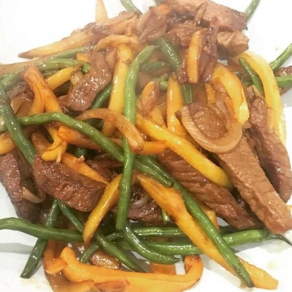 Homemade beef and vegetable stir fry