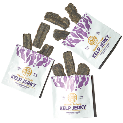 Packages of Akua kelp jerky.