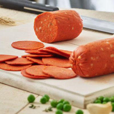 Pizza Nova's plant-based pepperoni. 