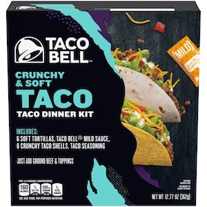 Taco Bell Crunch and Soft Taco dinner kit