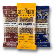 ReGrained turns grain produced from beer into “Supergrain+” that gets incorporated into snack bars.