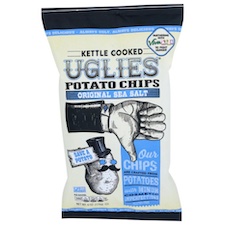 Kettle cooked Uglies potato chips are made from potatoes with minor cosmetic imperfections.
