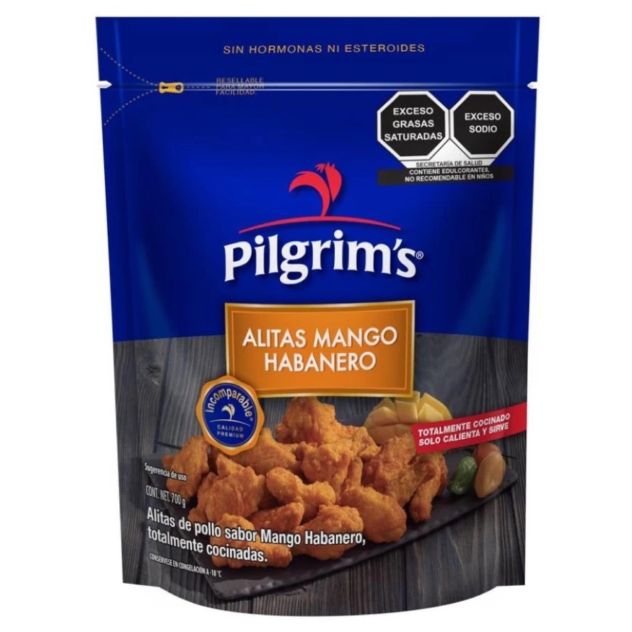 A bag of Pilgrim’s Mango Habanero Alitas.