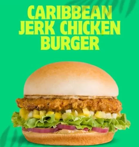poster for Triple O's Caribbean Jerk Chicken Burger