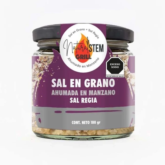Natural Stem grill applewood smoked cooking salt