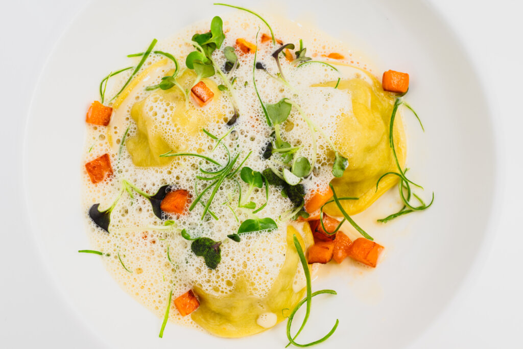 Chef Ryan’s Plant-Based Red Wine Braised Beef Cheek Ravioli, Griffith Foods