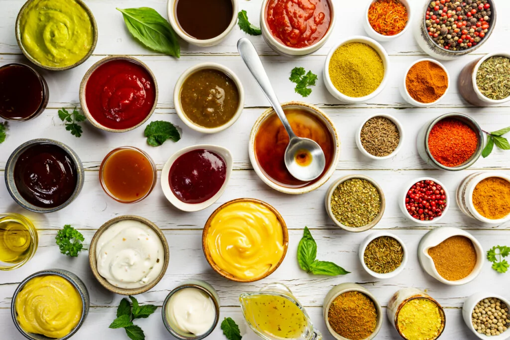 Unstoppable Umami - many spices and sauces in small bowls